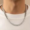 An Avant-garde Trend Non-magnetic NK Chain, European and American Simple Steel Cuban Chain, Unisex Stainless Steel Neck Jewelry