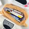 Cute Cartoon Plush Big Nosed Dog Large Capacity Pencil Case Plush Animal Portable Stationery Storage Box School Office Supplies