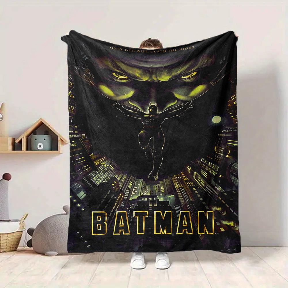 1pc Batman Blanket Lightweight Flannel Throw For Sofa, Bed, Travel, Camping, Livingroom, Office, Couch, Chair, And Bed