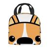 1pc Cute Corgi Face Design Printed Thermal Bag | Insulated, Refrigerated, Non-Food Contact, Suitable for Home, Restaurant