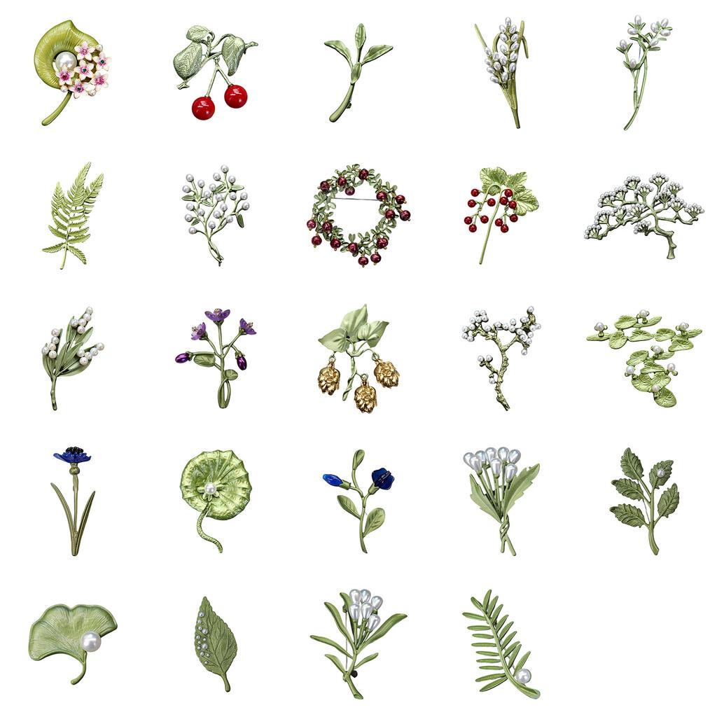 Colorful Brooch Multifuntional Accessory Beautiful Plant Pin Plant Brooch Perfect for Fashion Enthusiasts Present