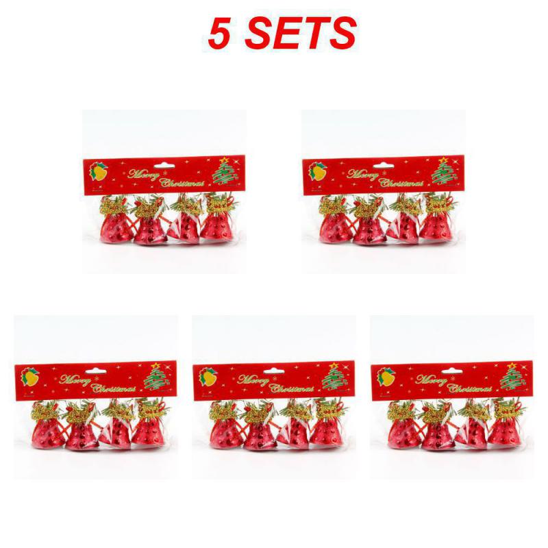 5/10SETS Christmas Mini Electroplated Bell Pendant Exquisite High Quality Christmas Tree Decorations Holiday Bell Decoration