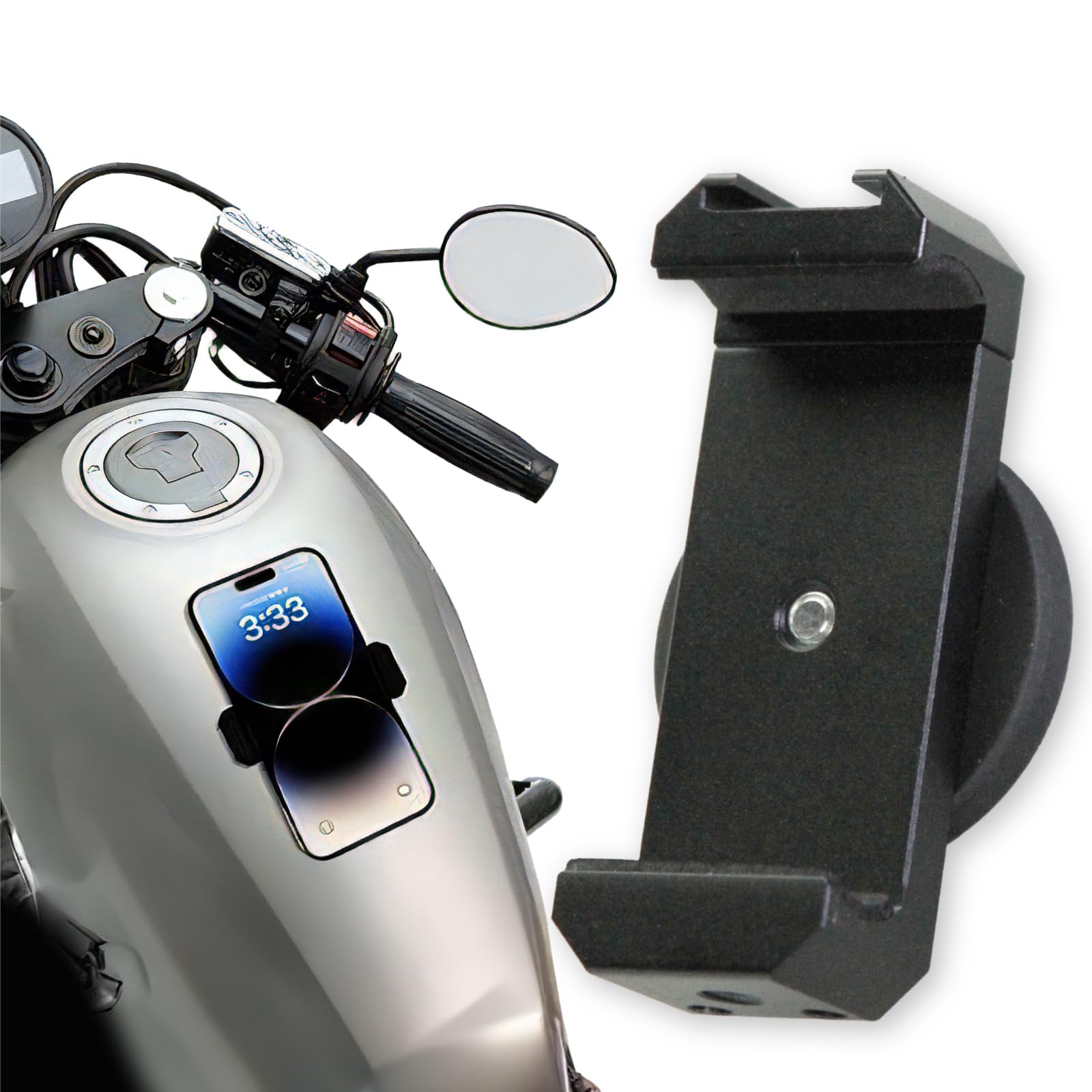

GIGANT Motorcycle Smartphone Holder with Powerful Magnetic Tank Smartphone Easy Installation and Compatible with and Black Mount, Mount, Stand, чёрный