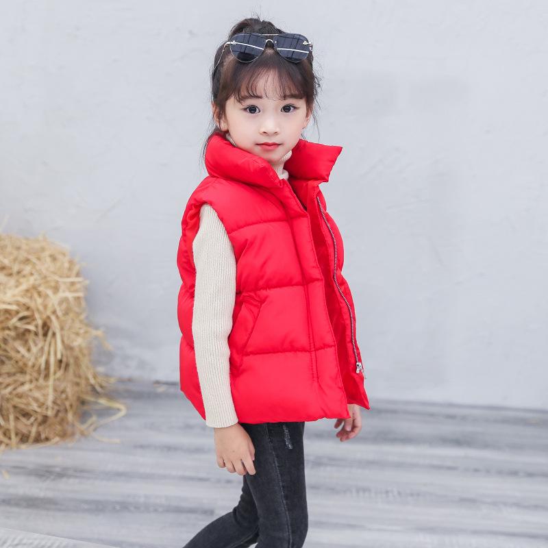 Children's Down Cotton Vest - Fashionable Autumn/Winter Zipper Puffer Jacket for Boys & Girls