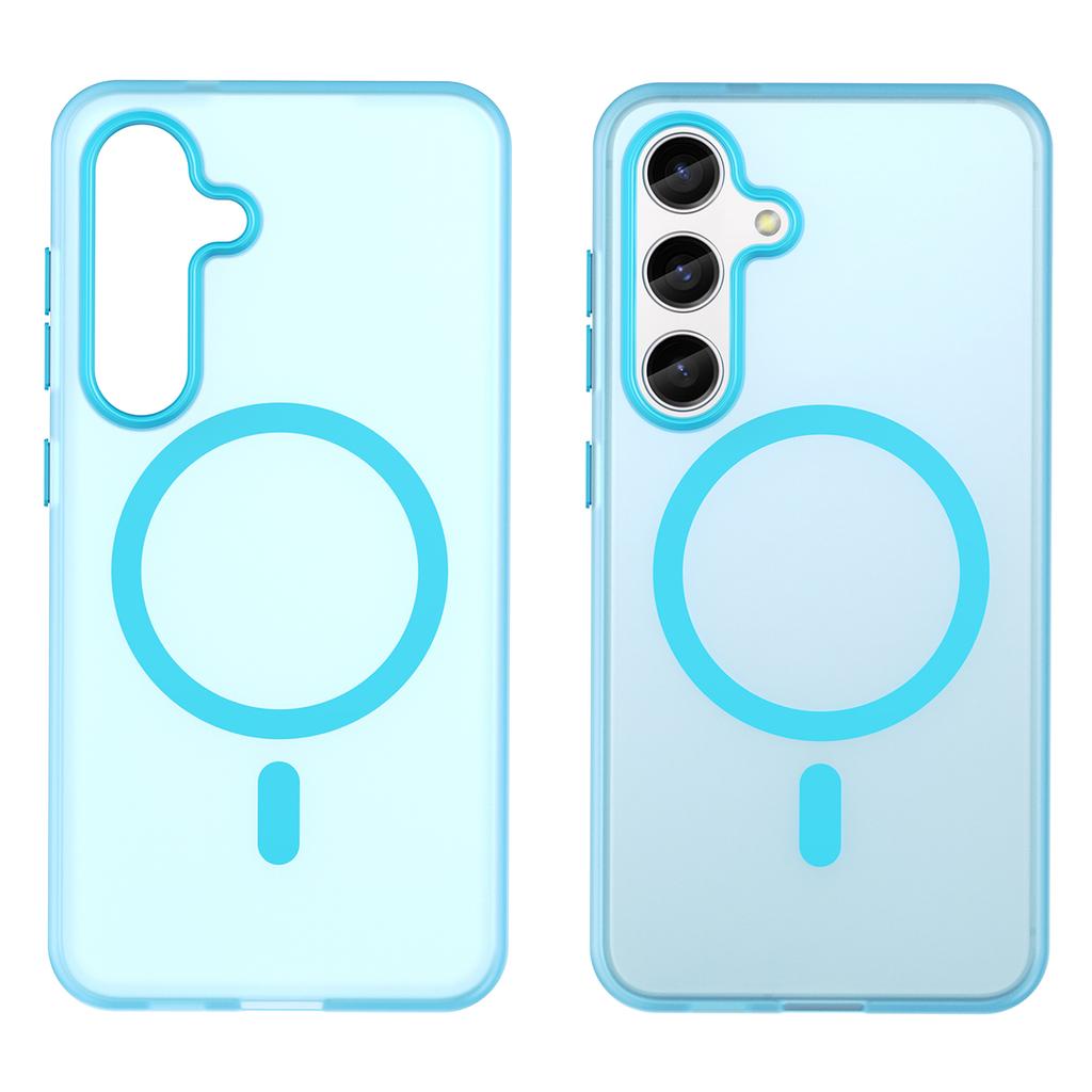For Samsung Galaxy S25+/S24+ Magnetic Case TPU+PC Translucent Frost Back Phone Cover