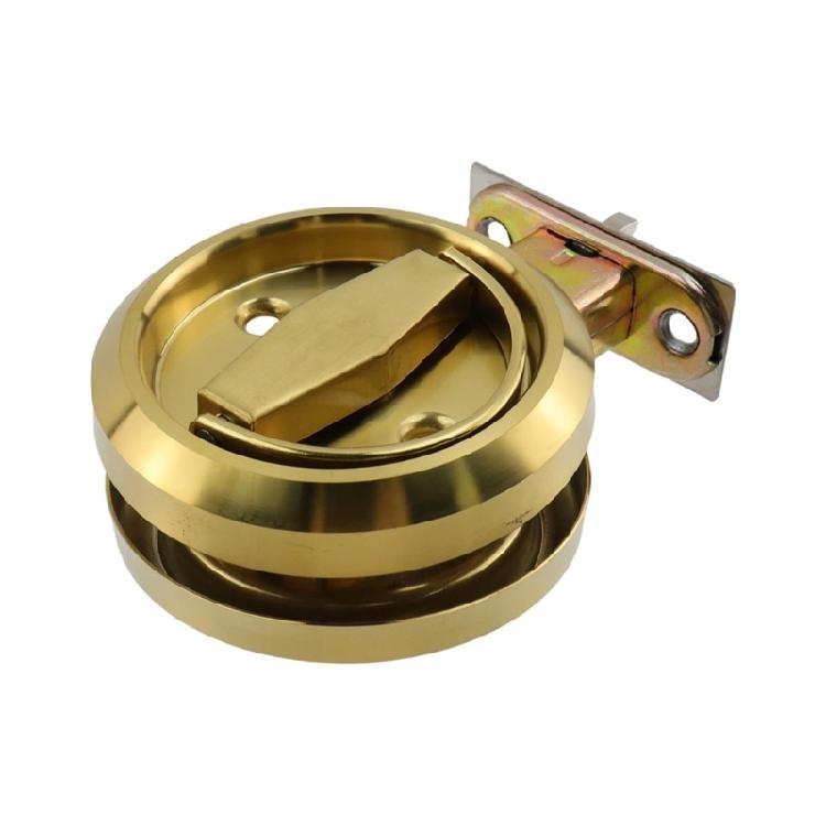 Rustproof Invisible Door Handle Lock Replacement Indoor Circular Pull Rings Lock Hardware for Sliding Doors Easy to Install