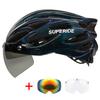 Superide Ultalight Cycling Helmet With Magnetic Googles & Sun Visor Men Women In-Mold Road Bike Mtb Bicycle Helmet