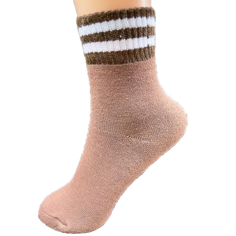 Socks Kawai Bear Women Autumn Winter Thickened Warm Loop Japanese Women's Floor Mid-tube Cotton Causal Sock Lovely Girls Style