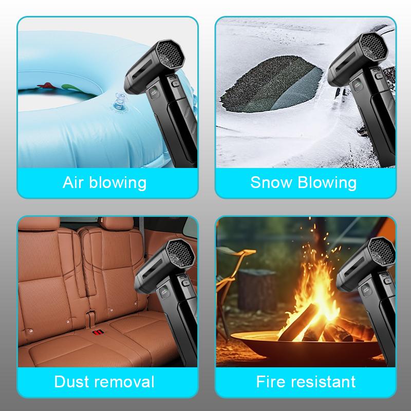 Best Selling 80000-120000 RPM High Wind Speed Turbo Fan ABS + Metal Sandblasting Jet Fan LED Digital Display Small Jet Blower