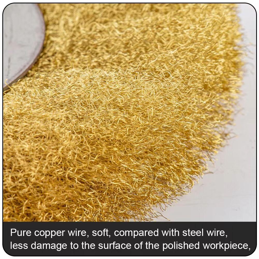1Pcs For Bench Grinder Copper Wire Wheel Brass Wire Wheel Brush  For Metal Derust Wood Deburring