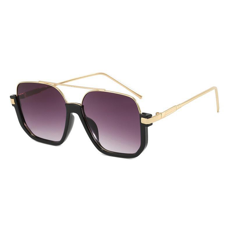 Gafas de sol Vintage de gran tamaño para hombre y mujer, anteojos de sol cuadrados a la moda, diseño de marca Popular Ins, UV400