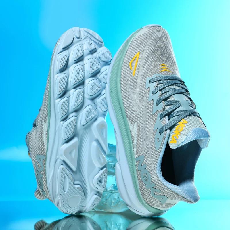 Men's Running Shoes Race Outdoor Breathable Couple Non-Slip Jogging Cushioning Luxury Shoes Trainer Sneakers Mesh Off-road Shoes