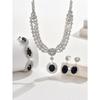 Sapphire Necklace Earrings Bracelet Four-piece Women's Jewelry Wedding Dress