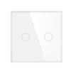 Touch Switch PC Panel Waterproof 10A 250V Wall Switches 82*82mm EU UK Standard 2 Gang 1 Way