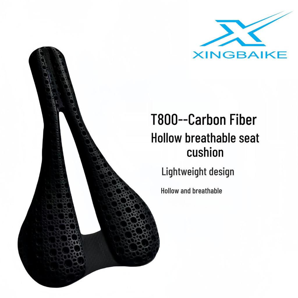 XBK Star 3D-Printed Carbon Fiber Road Bike Saddle - Thick, Comfortable & Breathable