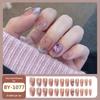 Xiaohongshu Wearable Pure Desire Short Ice Transparent Diamond Heart Nail Pieces