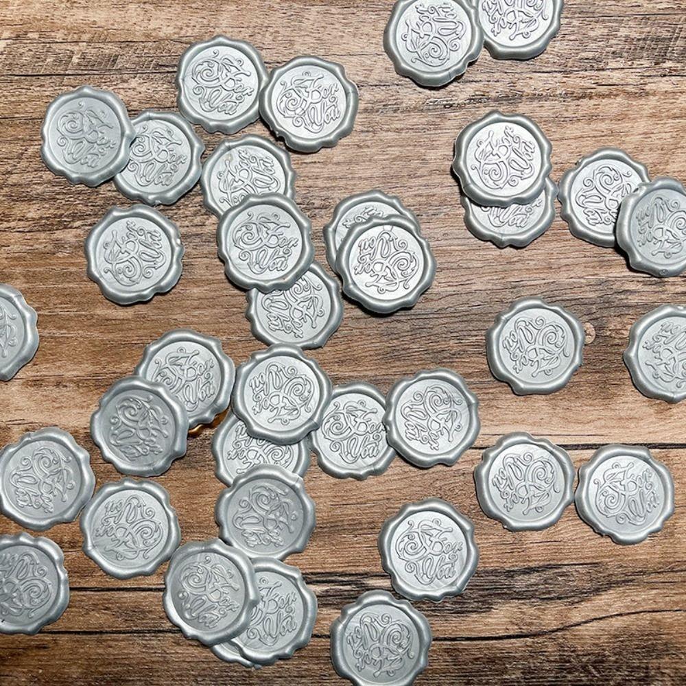 10 ks Personalizovaných samolepek s voskovou pečetí Nádherné DIY samolepky na svatební oznámení Kulaté samolepicí samolepky na pečetění obálek