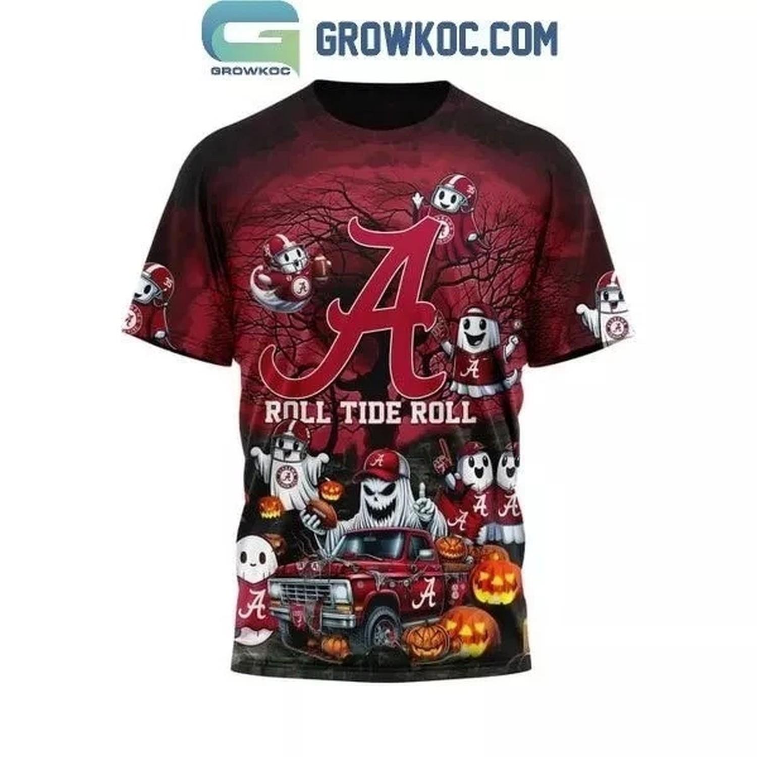 3D Alabama Crimson Tide Roll Tide Roll Halloween Ghost Story TShirt 3D XL