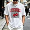 Hand Picked Cherries Always Fresh Printing Tshirt Unisex Crewneck Harajuku Short Sleeve Casual Clothing Street Aesthetic Clothes