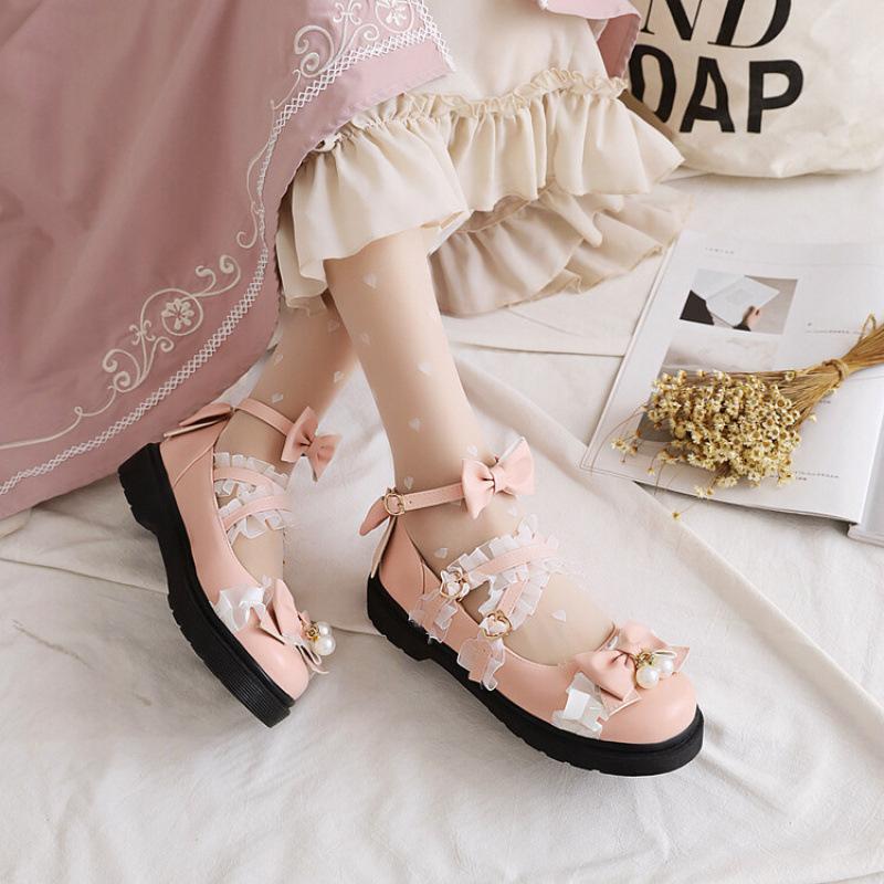 

Новые кожаные туфли для девочек, принцесса, платформа, лолита, туфли для детей среднего и старшего возраста, студенческие туфли лолита, всесезонные туфли, детские одинарные туфли 39 (inner length 24.5cm) розовый