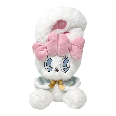 Esther Bunny Winterumhang Großes Plüschtier, Niedliches Maskottchen, Offizielle SNS-Merchandise, Ca.. 35 cm (Creme-Hase (Weiß))