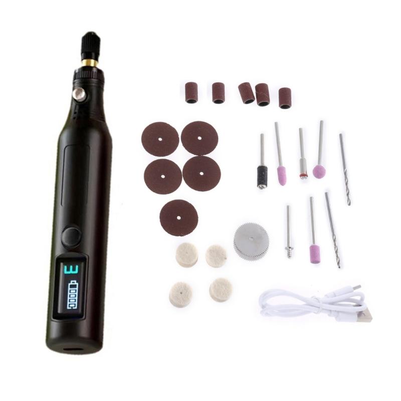

Handheld Digital Grinder Carving Polishing Tool 25Pieces with Digital Readout for DIYers Enthusiasts Craftsmen Hobbyists чорний
