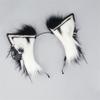 Plush Cute Simulation Animal Ears Hair Accessories Y2K Metal Punk Cosplay Comic Expo Prop Furry Cat Ears Headband