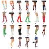 1 Pair Striped Valentine's Day Knee-high Rainbow Socks Breathability Unique Warm Non Slip Hose Stockings for Party Costume