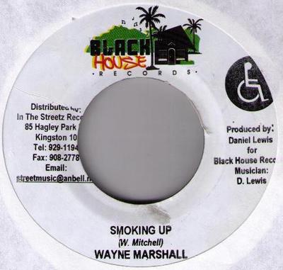 7inch Record WAYNE MARSHALL / SANJAY - Smoking Up / Hush NONE Black House Rec 2004 Jamaica Reggae, Ska & Dub Used