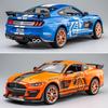 Maßstab 1:24 Mustang Shelby GT500 Druckgussauto-Modellspielzeug, zurückziehbares Spielzeugfahrzeug mit Ton und Licht für Kinder, Kleinkinder, Jungen und Mädchen, Geschenkkollektion
