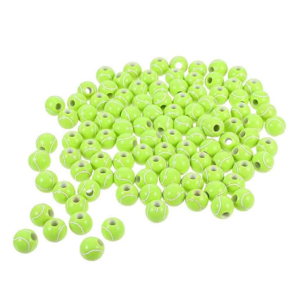 Creative DIY Acrylic Tennis Ball Beads for Bracelet Making 100Pcs Pack