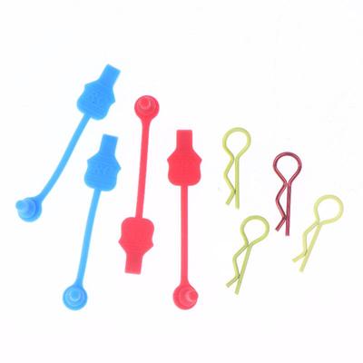 4Pcs For 1/10 1/8 Scale Rc Model Car Arrma Granite Kraton 6S Upgrade Parts Silicone Body Clips Retainer