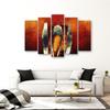 Five piece picture canvas print Africa People Tribe