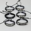 Vintage Punk Style Woven Leather Bracelet DIY Fashion Bangles with Feather Cross Accessories for Men