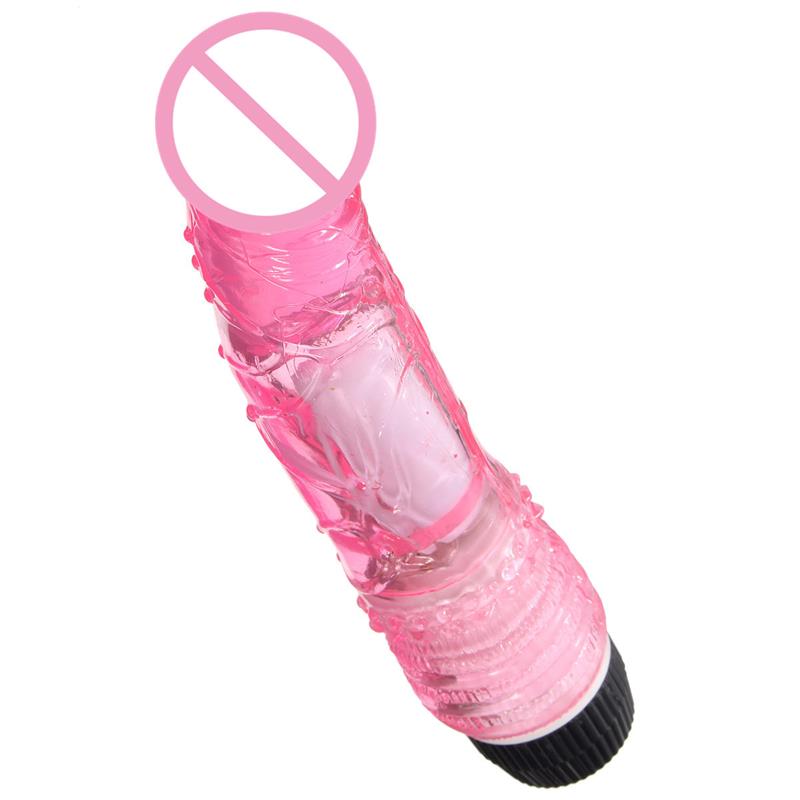 Crystal Multispeed Waterproof Realistic Dildo Vibrator Soft Jelly Powerful G-spot Masturbation Adults Toys for Women