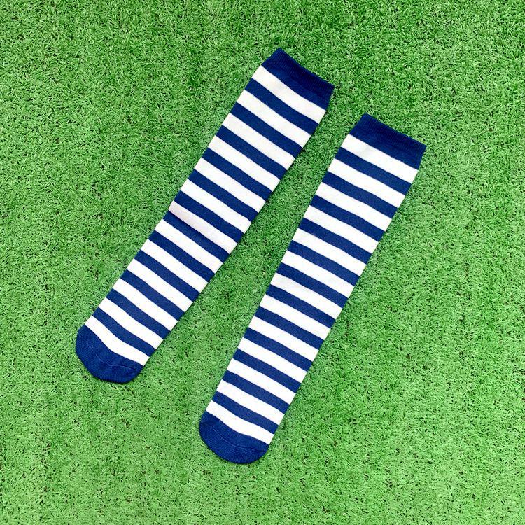 Calzini a Righe Performance al Polpaccio – Stili Europei e Americani per Bambini e Adulti, Perfetti per COS, Feste Anime, Halloween e Natale.