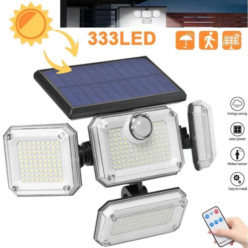 

20 Вт 333LED солнечный свет для улицы IP65 водонепроницаемый внутренний солнечный садовый светильник с регулируемой головкой, широкий угол освещения, 3 режима, супер яркий