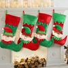Cartoon Elf Christmas Stockings Ornament Candy Gift Bag Christmas Hanging Socks For Tree Fireplaces Decoration