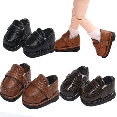 Casual Cowhide Dolls Shoes  for 1/11 OB11 Doll/for 1/12 BJD Doll/For obitsu11GSCbody9OB11 Dolls