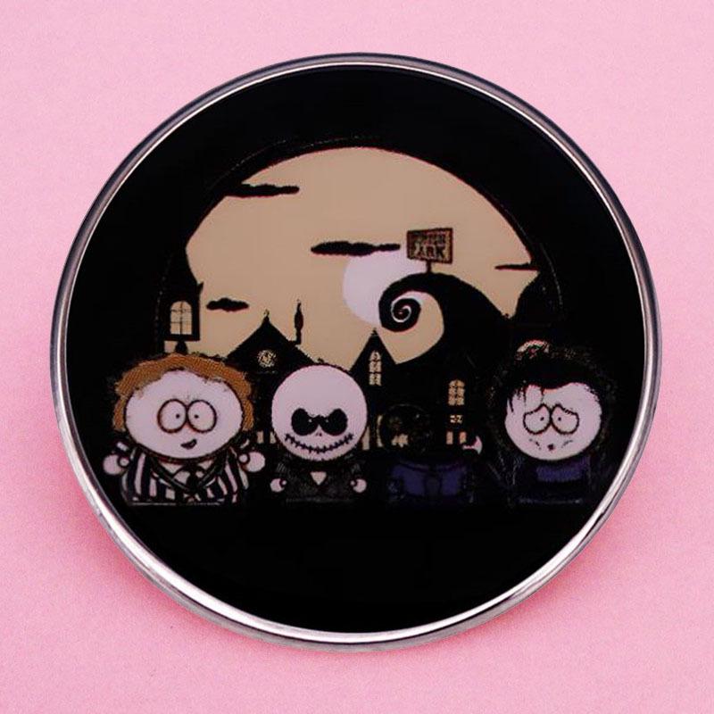 Nightmare Before Christmas South Park Metal Brooch Pin Badge