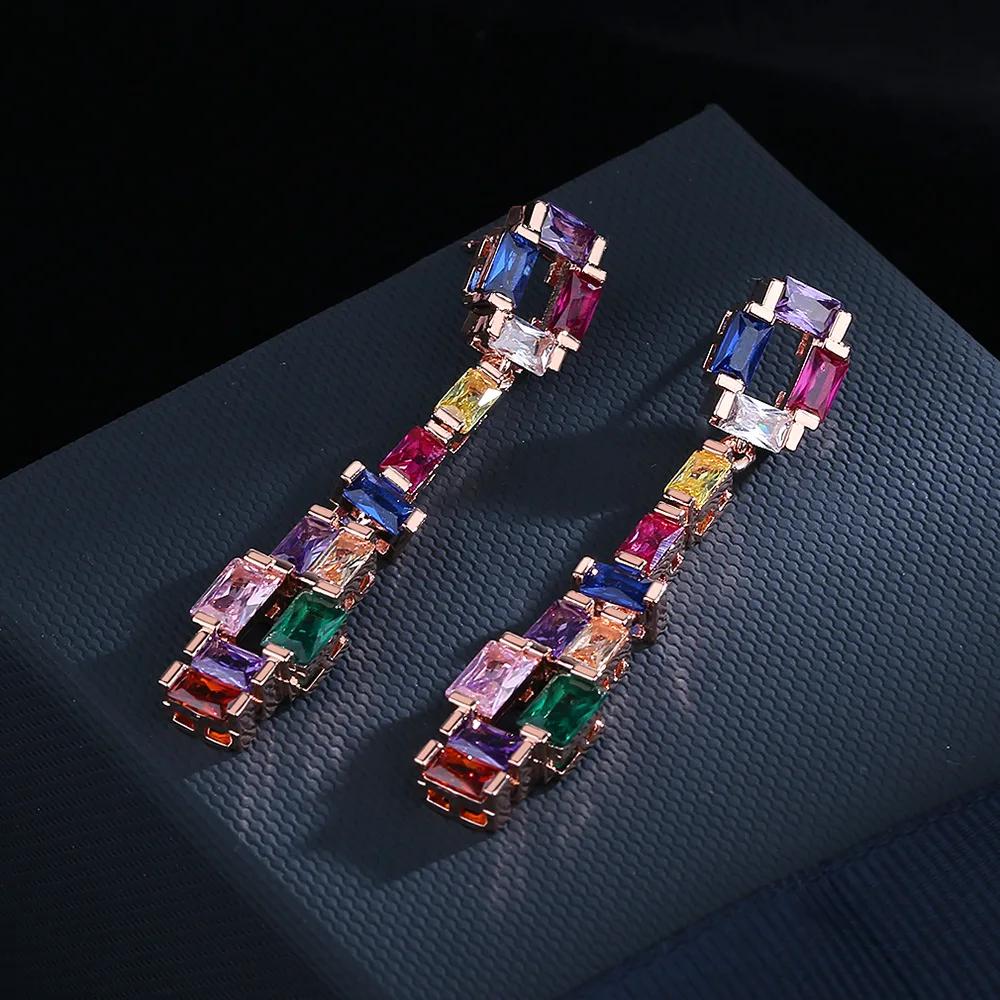 Exquisite Colorful Tourmaline Ladies Earrings Natural Gem Amethyst Earrings Wedding Engagement Bridal Boutique
