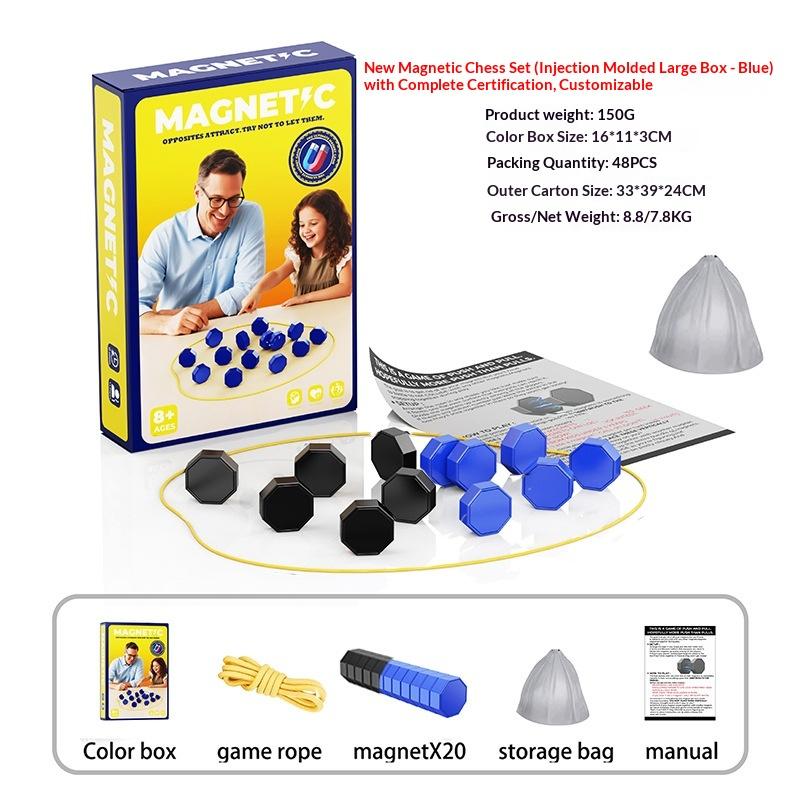 Party Games Magnetic Stones Game Interactive Magnet Board Strategy Game For Family Kids Adults Portable Magnetic Stones Play Set