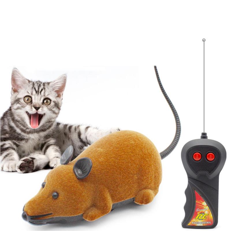 Cat Toy Wireless Remote Control Mouse Toy For Cat Kitten Realistic Mice Prank Rat Toy With Remote