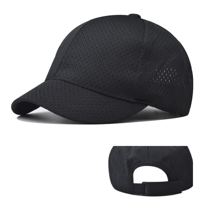 K-pop Fashion Short Bill Hat for Men and Women, Quick Dry Brim Hat, Mesh Back Trucker Baseball Dad Cap