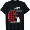 Pijama de Natal do Urso Papai Camiseta de Família Xadrez Vermelho