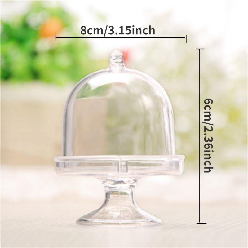 12 buc. Mini suport pentru tort Cutie cu bomboane cutie din plastic pentru petrecere europeană, tavă pentru prăjituri, cutie cu bomboane pentru nuntă