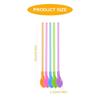 20 Piece Colorful Straw Spoon 2 In 1 Plastic Stirring Utensils for Shakes Beverages Portable Kitchens Barwares Essential