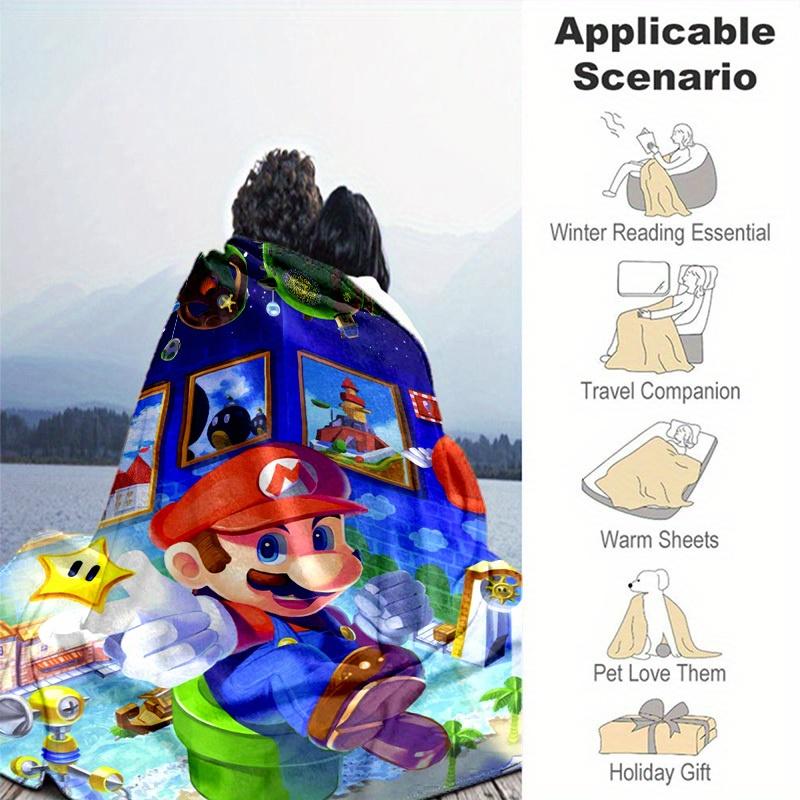 1pcSuper Mario Bros. Adventure Blanket - Soft and Comfortable for All Seasons, Perfect Gift IdeaB06052m