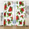 Cartoon Christmas Happy New Year Star Red Ball Kids Window Curtains Blinds for Living Room Bedroom Kitchen Door Home Decor 2Pcs