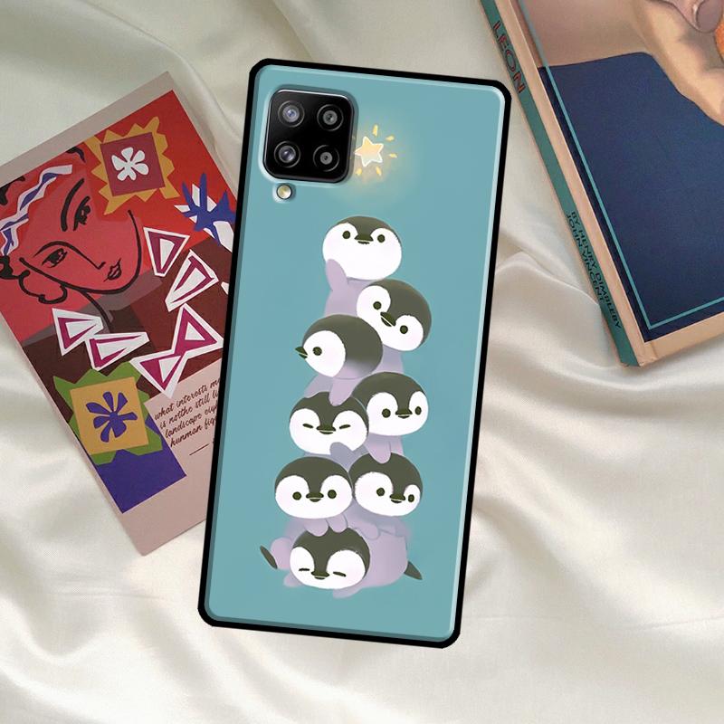 Cute Cartoon Penguin Cover For Samsung Galaxy A14 A34 A54 A12 A22 A32 A52 A72 A13 A23 A33 A53 A52S A71 A51 Case